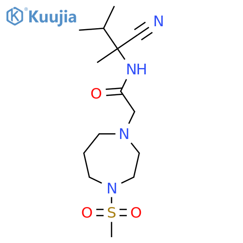N-(1-cyano-1,2-dimethylpropyl)-2-(4-methanesulfonyl-1,4-diazepan-1-yl)acetamide structure
