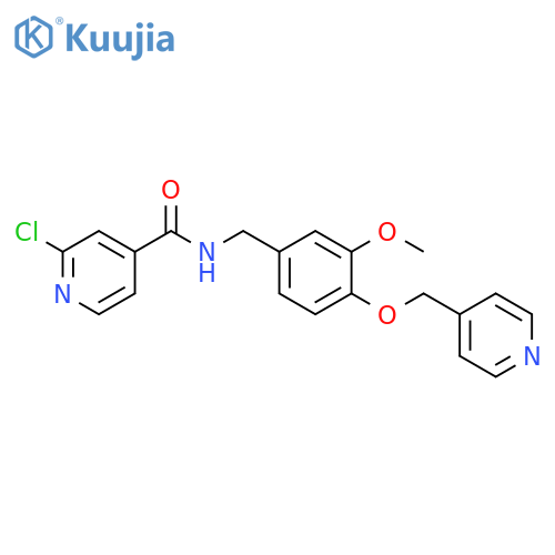 2-Chloro-N-[[3-methoxy-4-(4-pyridinylmethoxy)phenyl]methyl]-4-pyridinecarboxamide structure