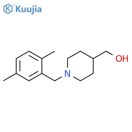{1-[(2,5-dimethylphenyl)methyl]piperidin-4-yl}methanol structure