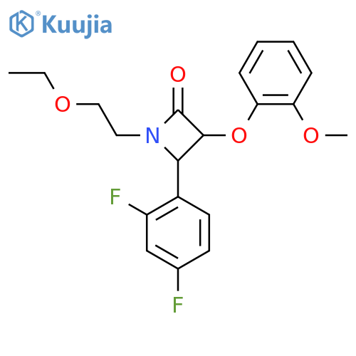 4-(2,4-Difluorophenyl)-1-(2-ethoxyethyl)-3-(2-methoxyphenoxy)azetidin-2-one structure