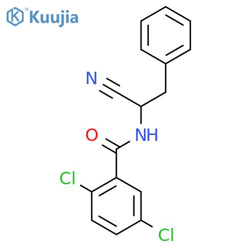 2,5-dichloro-N-(1-cyano-2-phenylethyl)benzamide structure