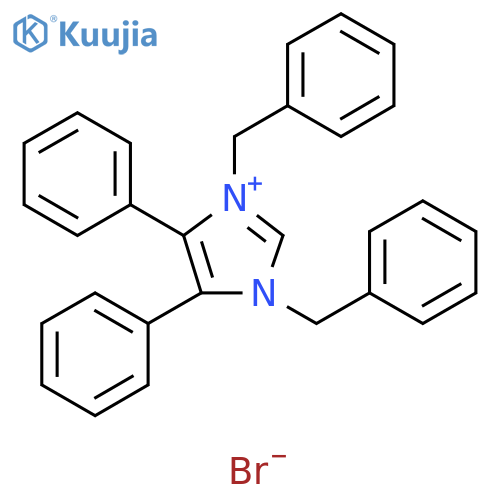 1H-Imidazolium, 4,5-diphenyl-1,3-bis(phenylmethyl)-, bromide (1:1) structure