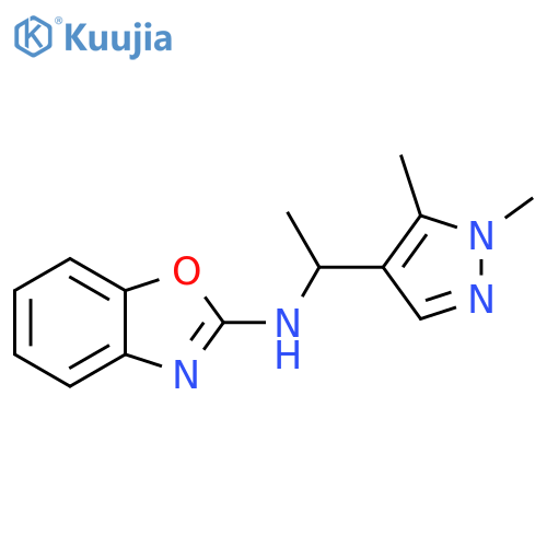 N-[1-(1,5-Dimethyl-1H-pyrazol-4-yl)ethyl]-2-benzoxazolamine structure