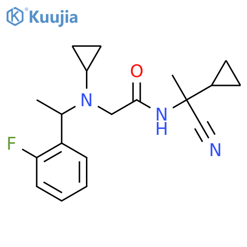 N-(1-cyano-1-cyclopropylethyl)-2-{cyclopropyl[1-(2-fluorophenyl)ethyl]amino}acetamide structure