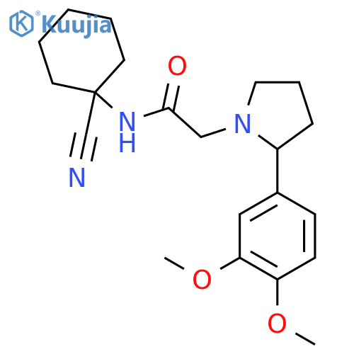 N-(1-cyanocyclohexyl)-2-[2-(3,4-dimethoxyphenyl)pyrrolidin-1-yl]acetamide structure