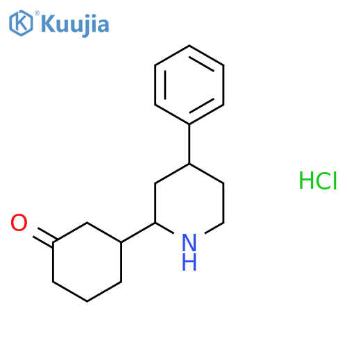 3-(4-PHENYLPIPERIDIN-2-YL)CYCLOHEXANONE HCL structure