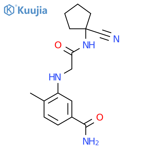 3-({[(1-Cyanocyclopentyl)carbamoyl]methyl}amino)-4-methylbenzamide structure
