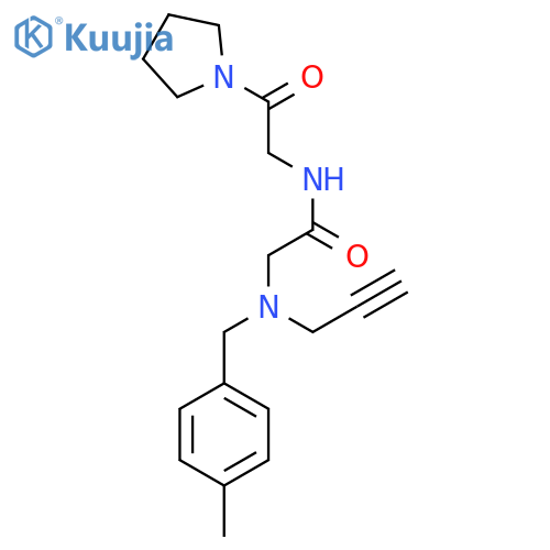 2-{[(4-methylphenyl)methyl](prop-2-yn-1-yl)amino}-N-[2-oxo-2-(pyrrolidin-1-yl)ethyl]acetamide structure