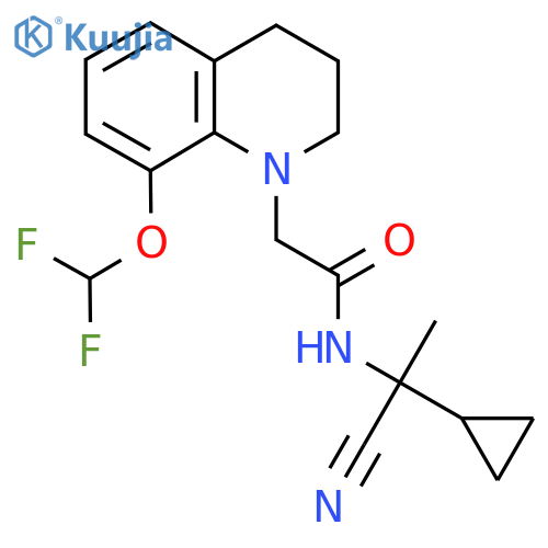 N-(1-cyano-1-cyclopropylethyl)-2-[8-(difluoromethoxy)-1,2,3,4-tetrahydroquinolin-1-yl]acetamide structure