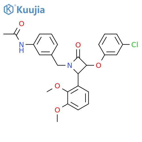 N-(3-{[3-(3-Chlorophenoxy)-2-(2,3-dimethoxyphenyl)-4-oxoazetidin-1-YL]methyl}phenyl)acetamide structure