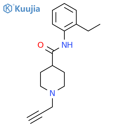 N-(2-ethylphenyl)-1-(prop-2-yn-1-yl)piperidine-4-carboxamide structure