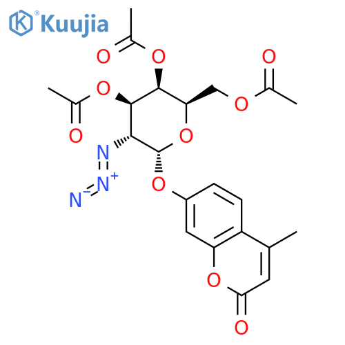 4-Methylumbelliferyl 3,4,6-tri-O-Acetyl-2-azido-2-deoxy-a-D-galactopyranoside structure
