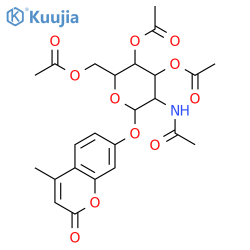 4-Methylumbelliferyl 2-Acetamido-2-deoxy-3,4,6-tri-O-acetyl-a-D-Glucopyranoside structure