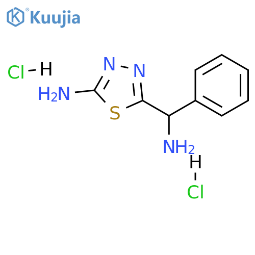 5-[amino(phenyl)methyl]-1,3,4-thiadiazol-2-amine dihydrochloride structure