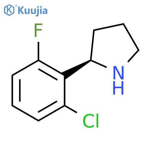 (2R)-2-(2-chloro-6-fluorophenyl)pyrrolidine structure