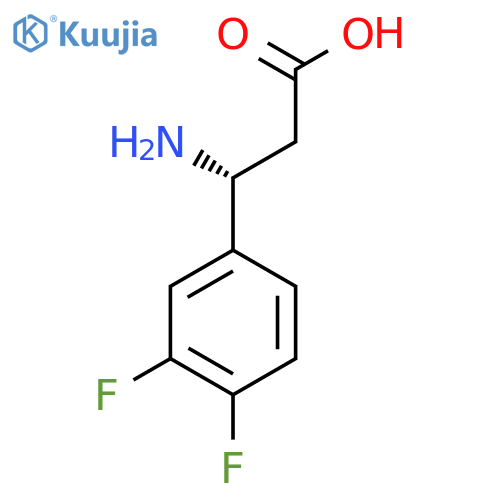 (3R)-3-Amino-3-(3,4-difluorophenyl)propanoic acid structure