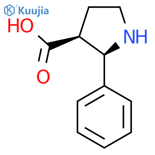 (2R,3S)-2-phenylpyrrolidine-3-carboxylic acid structure