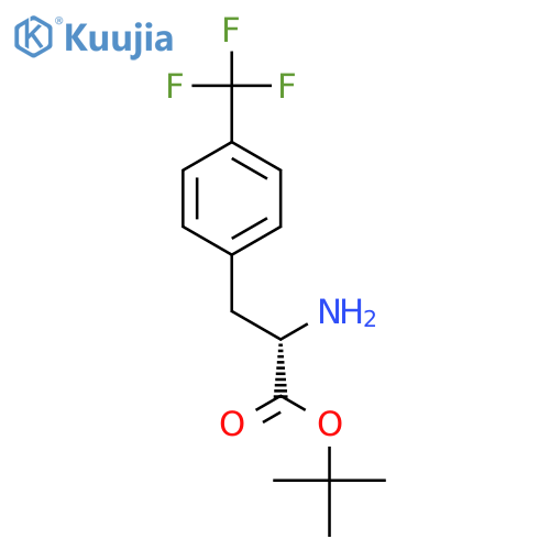 tert-butyl (2S)-2-amino-3-4-(trifluoromethyl)phenylpropanoate structure