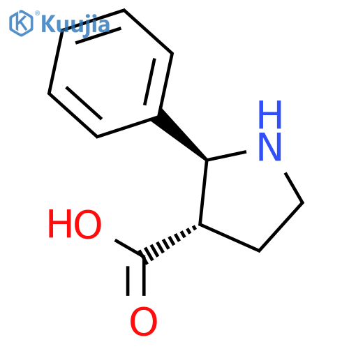 (2S,3S)-2-Phenylpyrrolidine-3-carboxylic acid structure