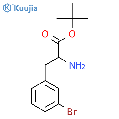 tert-butyl (2R)-2-amino-3-(3-bromophenyl)propanoate structure