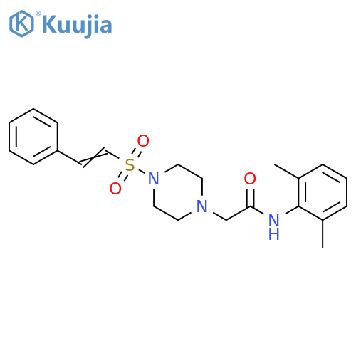 N-(2,6-Dimethylphenyl)-4-[(2-phenylethenyl)sulfonyl]-1-piperazineacetamide structure
