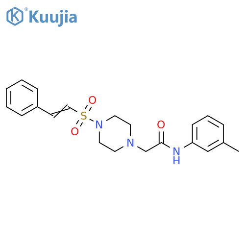 N-(3-Methylphenyl)-4-[(2-phenylethenyl)sulfonyl]-1-piperazineacetamide structure