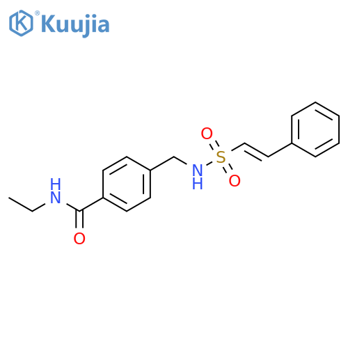 N-ethyl-4-[(2-phenylethenesulfonamido)methyl]benzamide structure