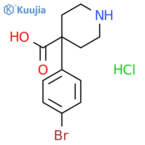 4-(4-Bromophenyl)piperidine-4-carbonitrile Hydrochloride structure