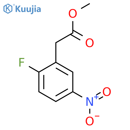 Methyl 2-(2-fluoro-5-nitrophenyl)acetate structure