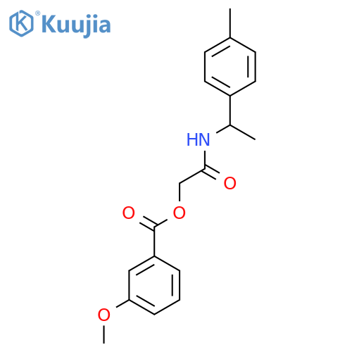 {[1-(4-methylphenyl)ethyl]carbamoyl}methyl 3-methoxybenzoate structure
