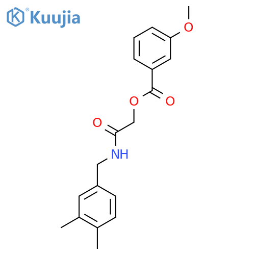 {[(3,4-dimethylphenyl)methyl]carbamoyl}methyl 3-methoxybenzoate structure