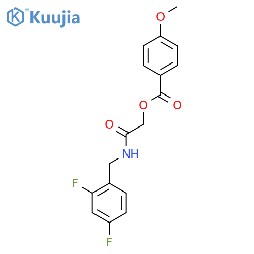 {[(2,4-difluorophenyl)methyl]carbamoyl}methyl 4-methoxybenzoate structure