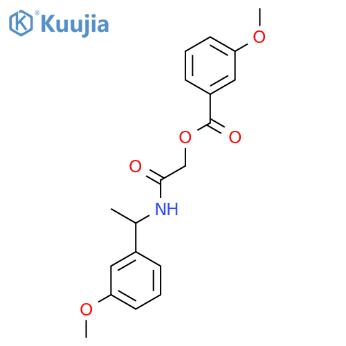 {[1-(3-methoxyphenyl)ethyl]carbamoyl}methyl 3-methoxybenzoate structure