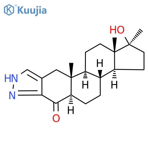 1'H-Androstano[3,2-c]pyrazol-4-one, 17-hydroxy-17-methyl-, (5α,17β)- (9CI) structure
