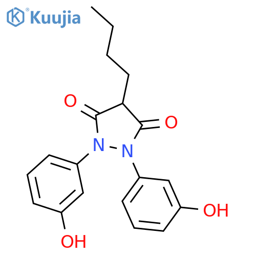 3,5-Pyrazolidinedione,4-butyl-1,2-bis(3-hydroxyphenyl)- structure