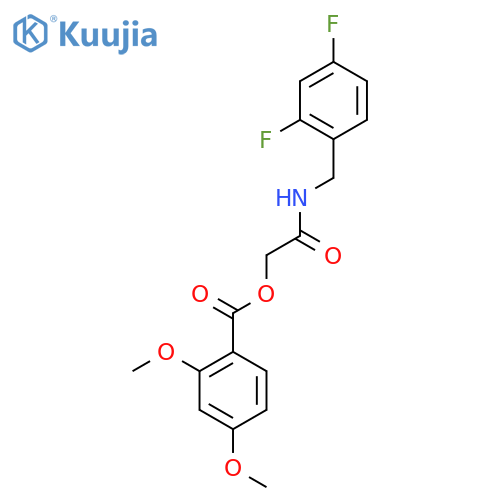 {[(2,4-difluorophenyl)methyl]carbamoyl}methyl 2,4-dimethoxybenzoate structure