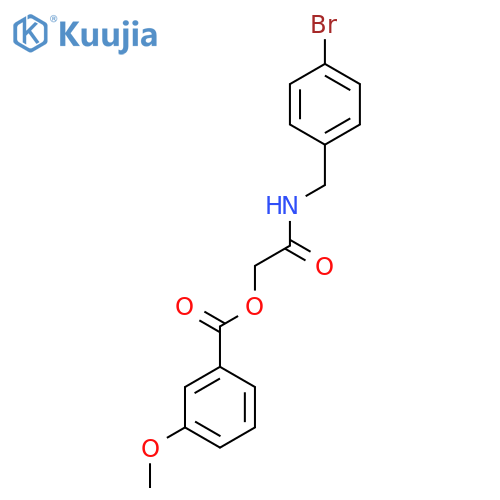 {[(4-bromophenyl)methyl]carbamoyl}methyl 3-methoxybenzoate structure