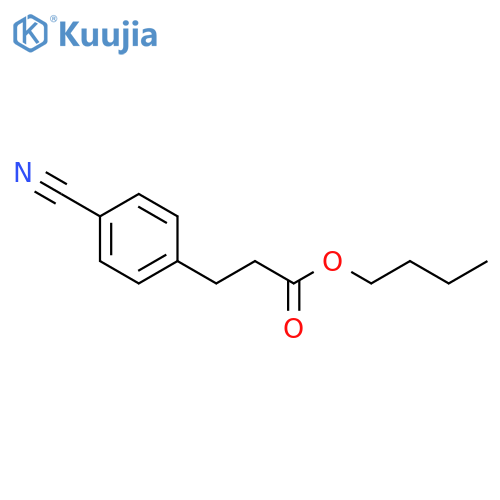 Benzenepropanoic acid, 4-cyano-, butyl ester structure