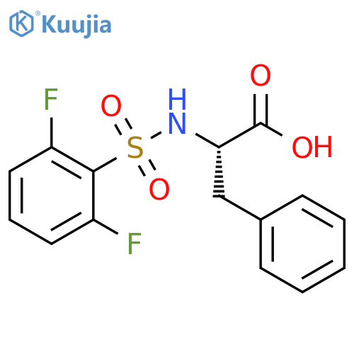 2-(2,6-difluorobenzenesulfonamido)-3-phenylpropanoic acid structure