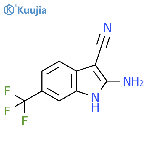 2-amino-6-(trifluoromethyl)-1H-indole-3-carbonitrile structure