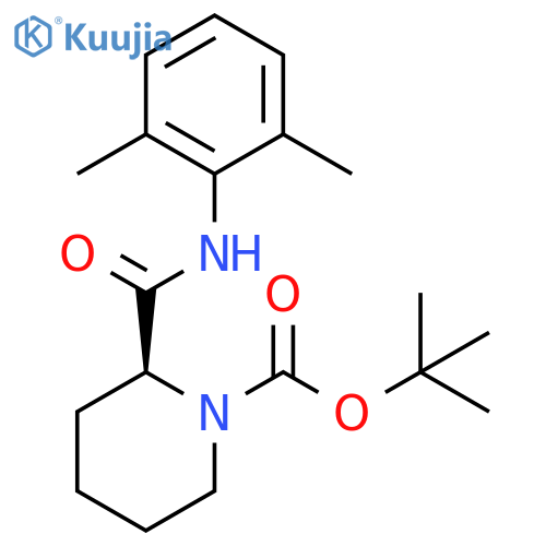 1-Piperidinecarboxylic acid, 2-[[(2,6-dimethylphenyl)amino]carbonyl]-, 1,1-dimethylethyl ester, (2S)- structure