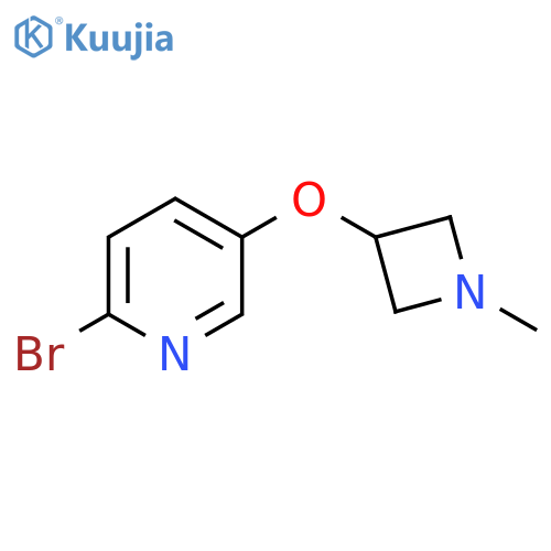 2-Bromo-5-[(1-methyl-3-azetidinyl)oxy]pyridine structure