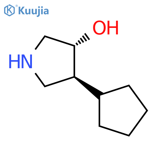 rac-(3R,4S)-4-cyclopentylpyrrolidin-3-ol structure