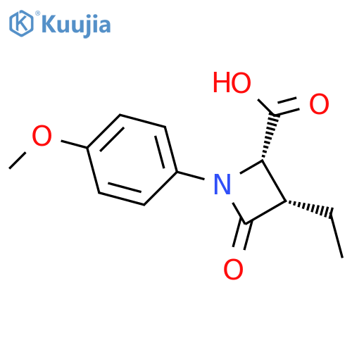 2-Azetidinecarboxylic acid, 3-ethyl-1-(4-methoxyphenyl)-4-oxo-, cis- (9CI) structure