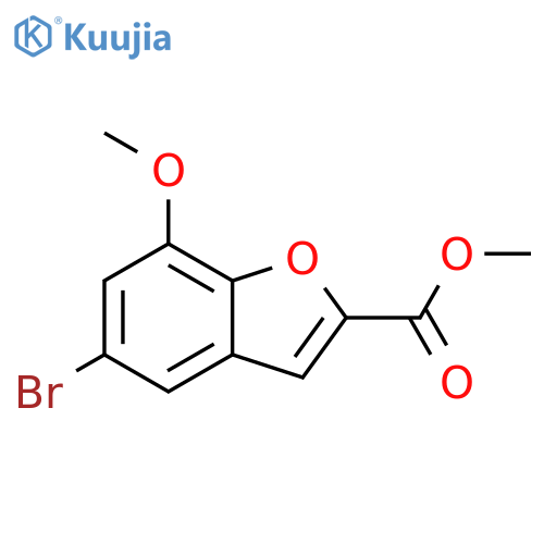 METHYL 5-BROMO-7-METHOXYBENZOFURAN-2-CARBOXYLATE structure