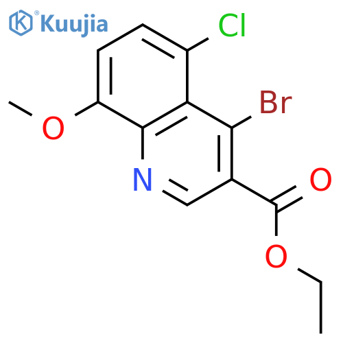 Ethyl 4-bromo-5-chloro-8-methoxyquinoline-3-carboxylate structure