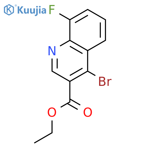 4-Bromo-8-fluoroquinoline-3-carboxylic acid ethyl ester structure