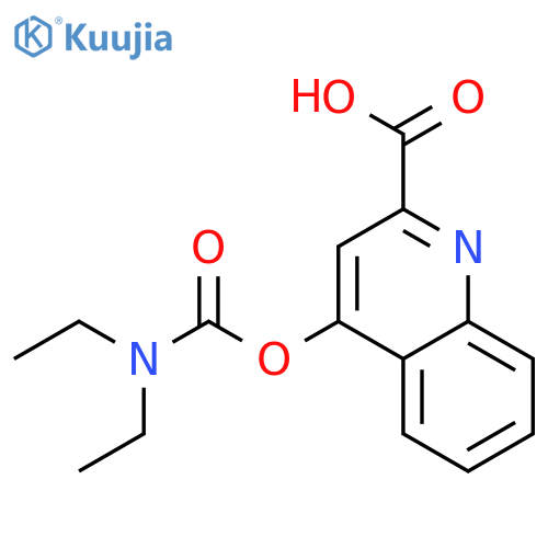 4-(N,N-Diethylcarbamoyloxy)chinolin-2-carboxylic acid structure
