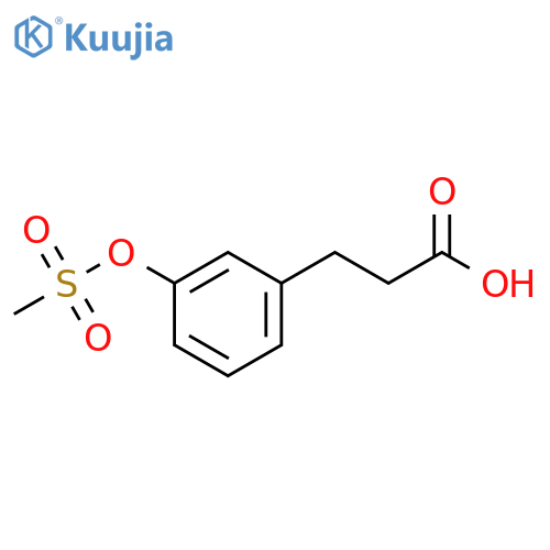3-[3-(methanesulfonyloxy)phenyl]propanoic acid structure