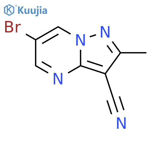 6-bromo-2-methylpyrazolo1,5-apyrimidine-3-carbonitrile structure